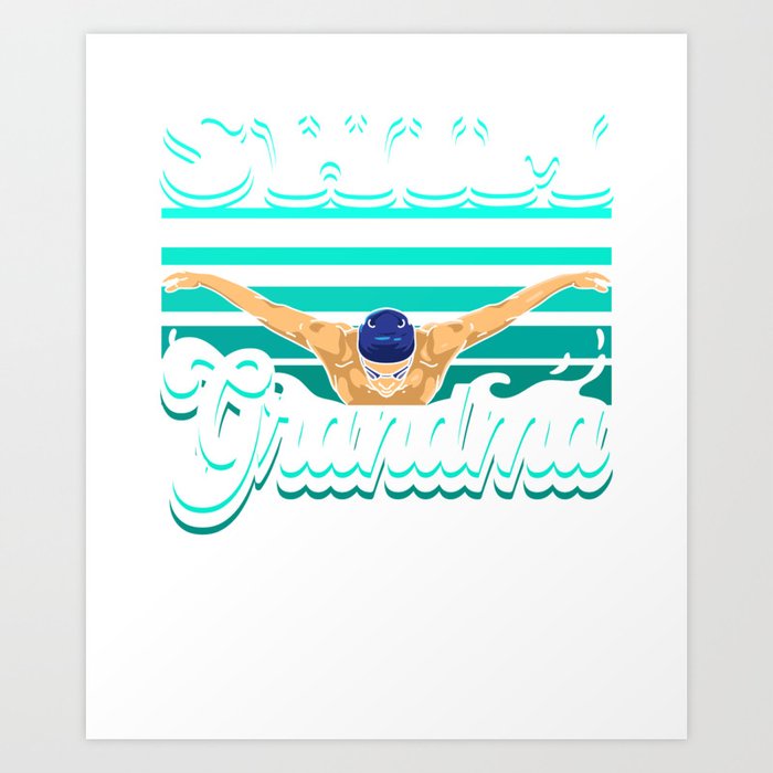 Swim Grandma Art Print