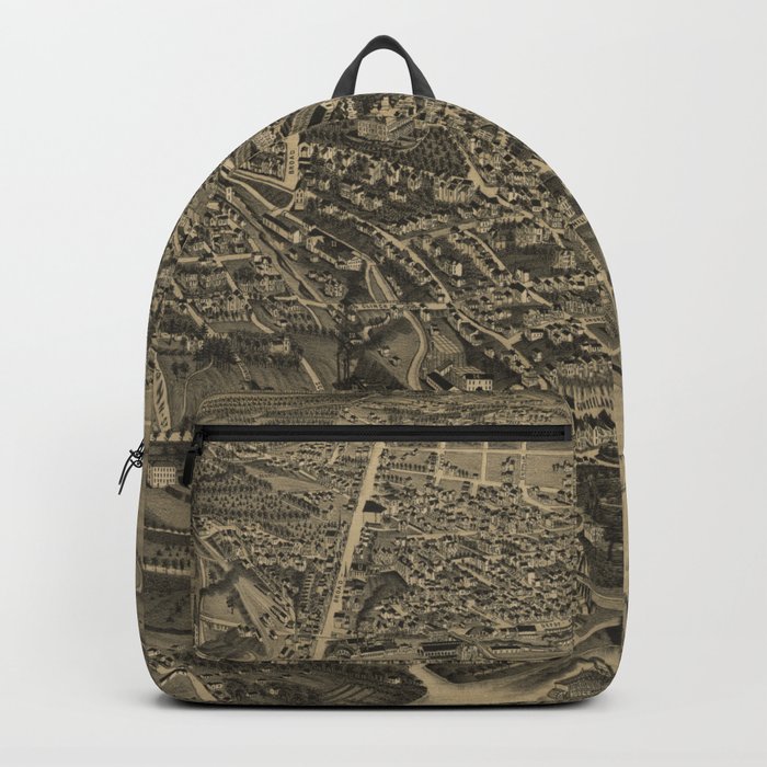 Vintage Knoxville TN Map (1886) Backpack by BravuraMedia Society6