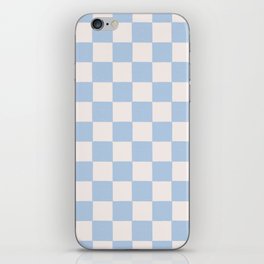Painterly Blue Check iPhone Skin
