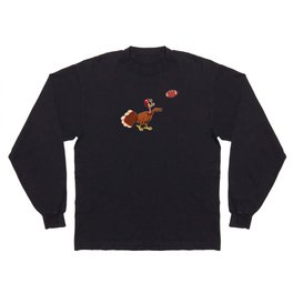 Turkey Football Game Player Fall Thanksgiving Long Sleeve T-shirt