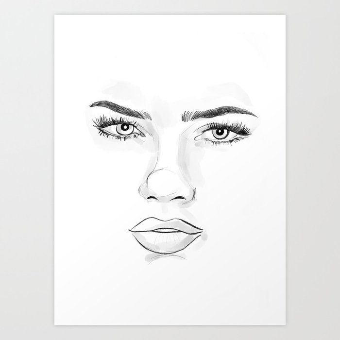 beauty face Art Print