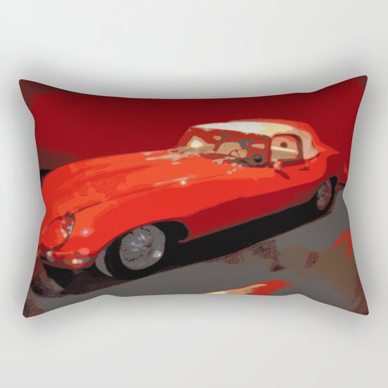 Car | Cars | Vintage 1969 Jaguar | Nadia Bonello Rectangular Pillow