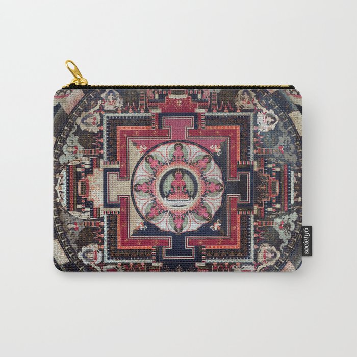 Buddhist Mandala Painting Tibetan Thangka Carry-All Pouch