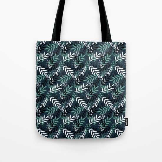 Blue Messy Leaves #society6 #decor #buyart Tote Bag