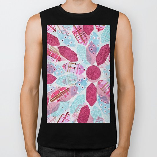 Patchwork-Collage Love Biker Tank