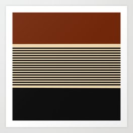 Stripes pattern Vintage 4 Art Print