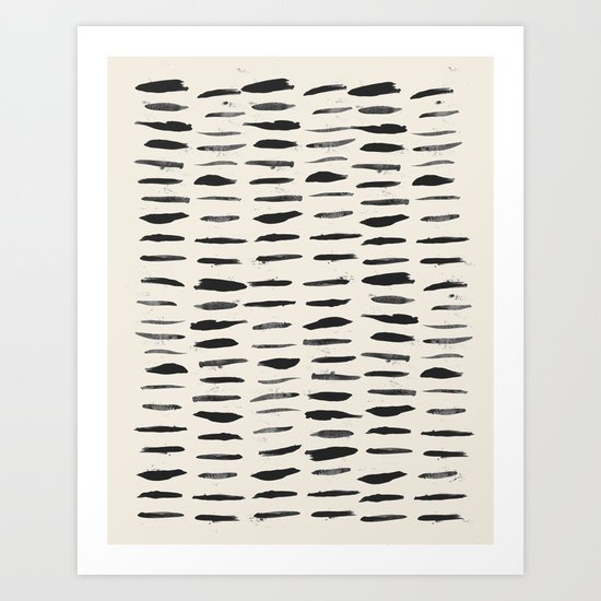Three / Cream Art Print