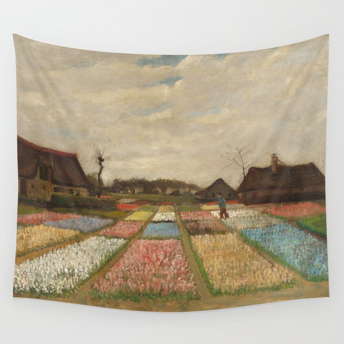 Bulb Fields by Vincent van Gogh Wall Tapestry