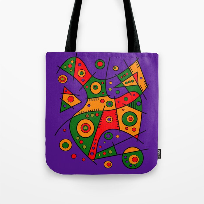 Abstract #240 Pizza Party Tote Bag
