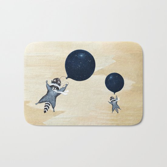 Raccoon Balloon Bath Mat