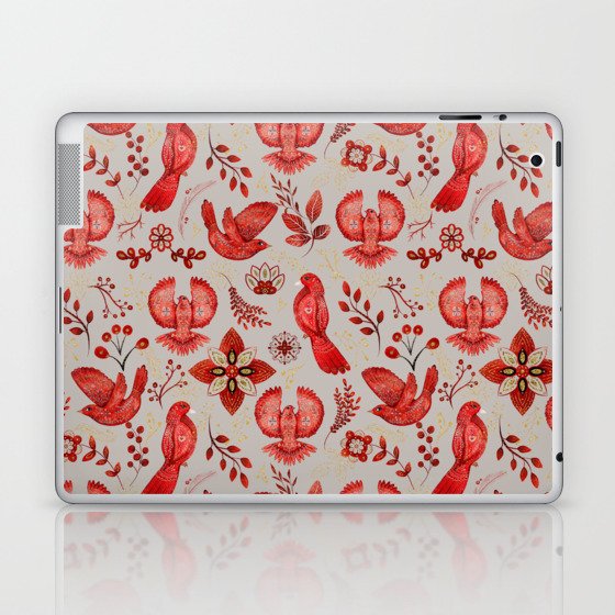 Wild Animal Bird Folk Pattern Laptop & iPad Skin