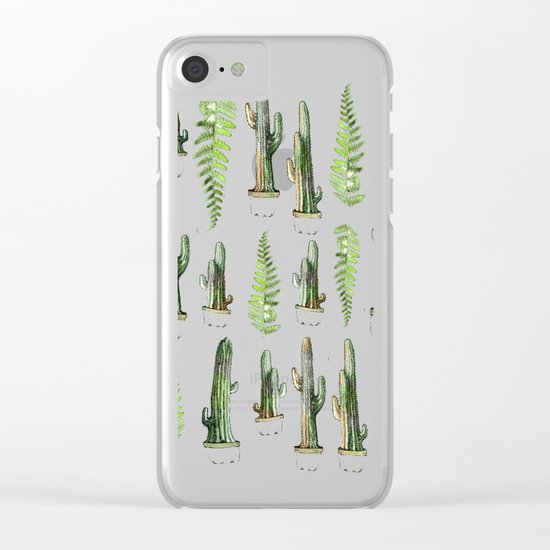 some nature and cactus Clear iPhone Case