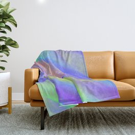 Neon Flow Nebula #10: blue Throw Blanket