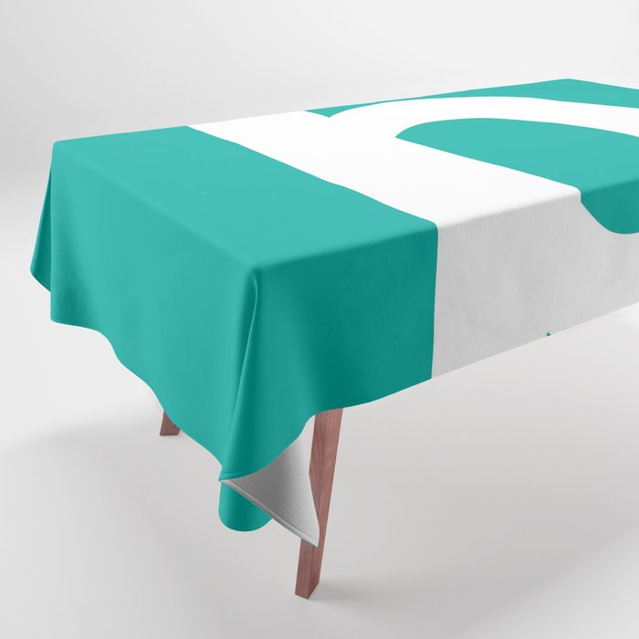 letter B (White & Turquoise) Tablecloth