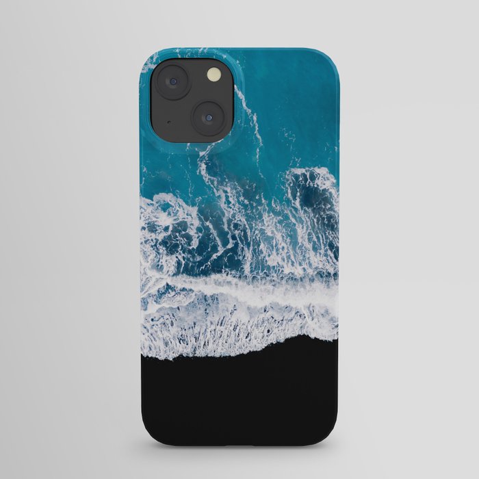 Minimalism Is Waves In Iceland  – Landscape Photography iPhone Case