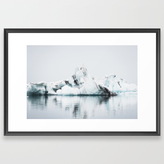 Icebergs at Jökulsarlon Framed Art Print