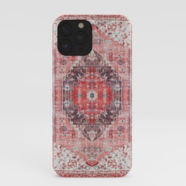 Red Vintage Traditional Berber Oriental Bohemian Moroccan Fabric Style iPhone Case