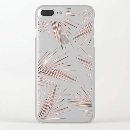 Tropical Leaves 4 Clear iPhone Case