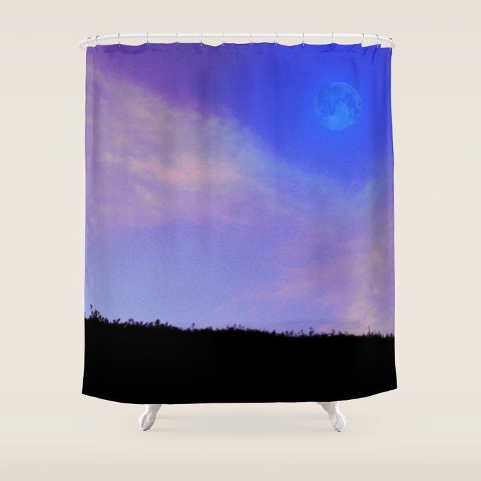 Blue Moon Shower Curtain By Etherealglamour Society6 Blue Moon Shower Curtain