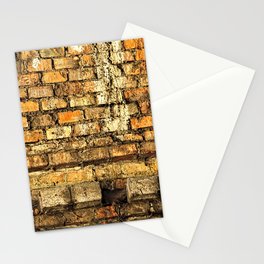 Old Grungy Brick Wall Detail Texture Stationery Card