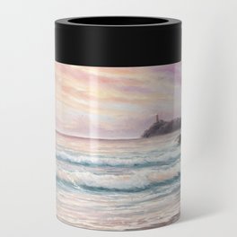 Magical Ocean Beach Lighthouse Sunset  Can Cooler