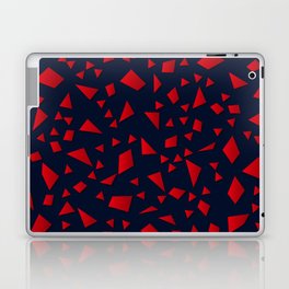 Red Color Geometric Design Laptop Skin