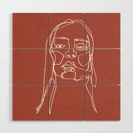 LINE ART FEMALE PORTRAITS I-III-IX Wood Wall Art