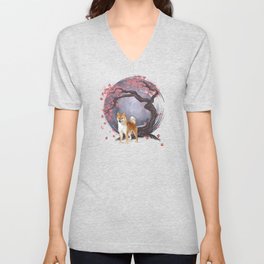 Dog Collection - Japan - Shiba Inu (#1) V Neck T Shirt