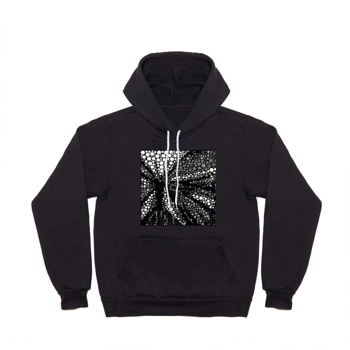 Butterfly #8 Abstract Black and White Hoody