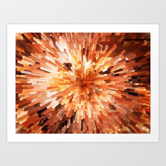 Orange Burst Art Print