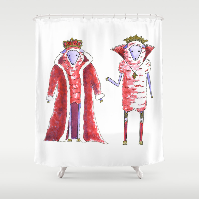 King And Queen Shower Curtain By, King And Queen Shower Curtain
