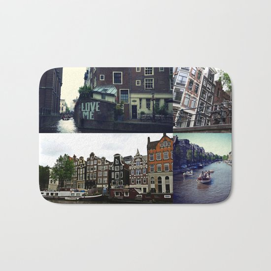 Photo collage Amsterdam 3 Bath Mat