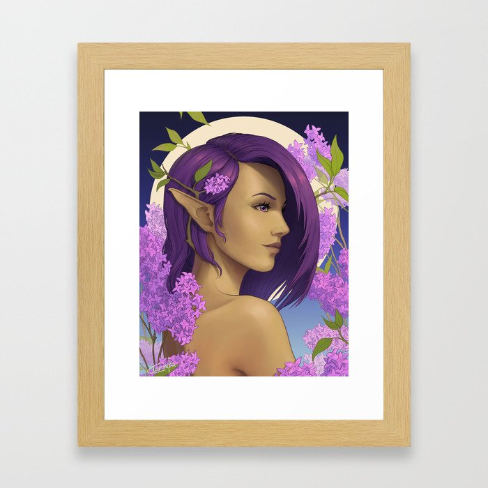 Lilac Dryad Framed Art Print