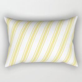 [ Thumbnail: White & Tan Colored Lines/Stripes Pattern Rectangular Pillow ]