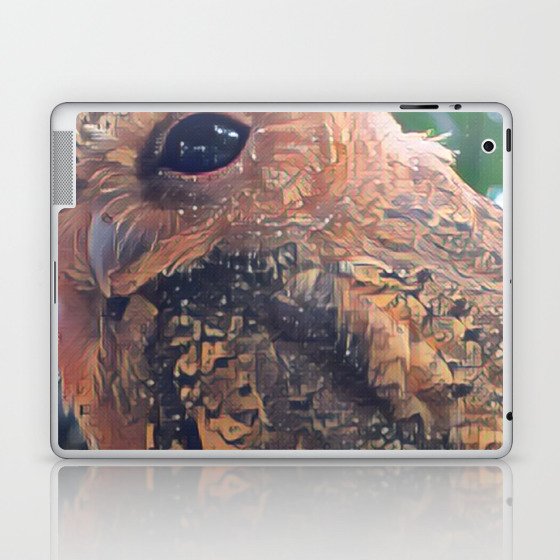 Small Cute Owl Closeup | Bird | Animal | Wildlife | Flying Creature | Nature Photography Art Laptop & iPad Skin