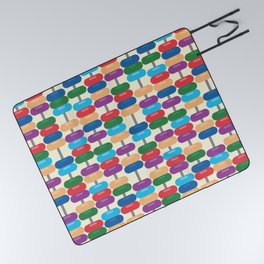 Abacus / Brightly Coloured Beads  Picnic Blanket