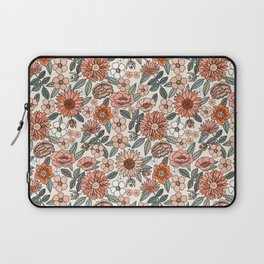 70s flowers - 70s, retro, spring, floral, florals, floral pattern, retro flowers, boho, hippie, earthy, muted Laptop Sleeve