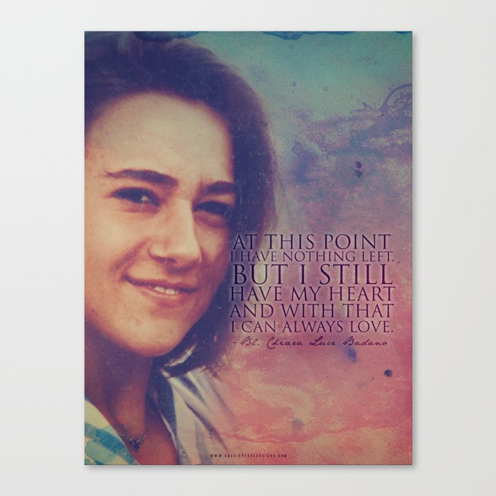 Blessed Chiara Luce Badano Canvas Print