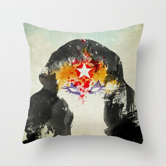 Muscle Girl Throw Pillow
