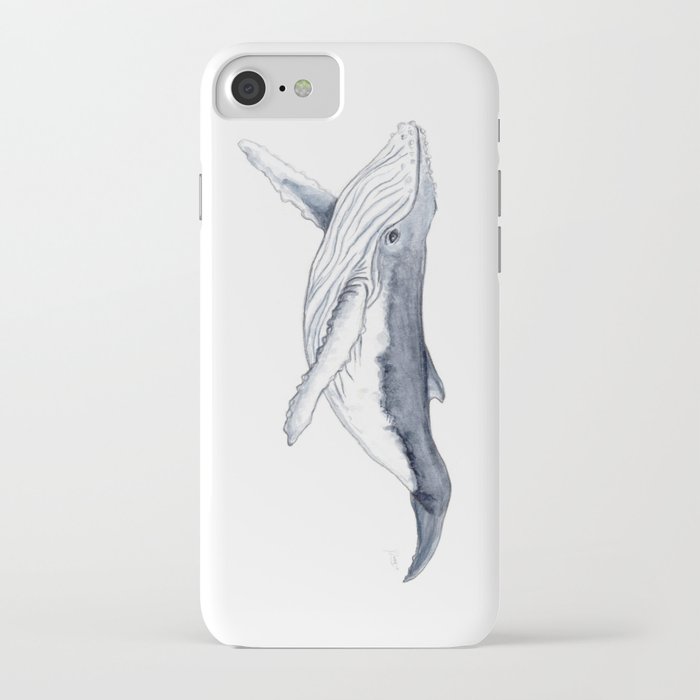 baby humpback whale (megaptera novaeangliae) iphone case