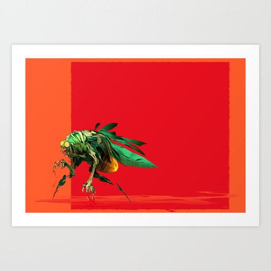 Mad fly Art Print