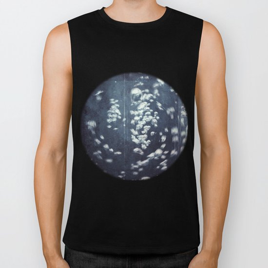 swirling water bubbles Biker Tank
