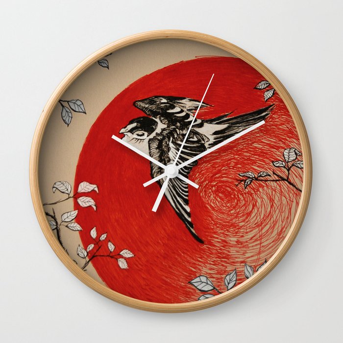 Japan Bird Wall Clock