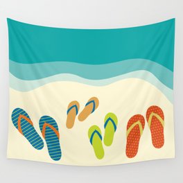 The Flip Flops Family Wall Tapestry