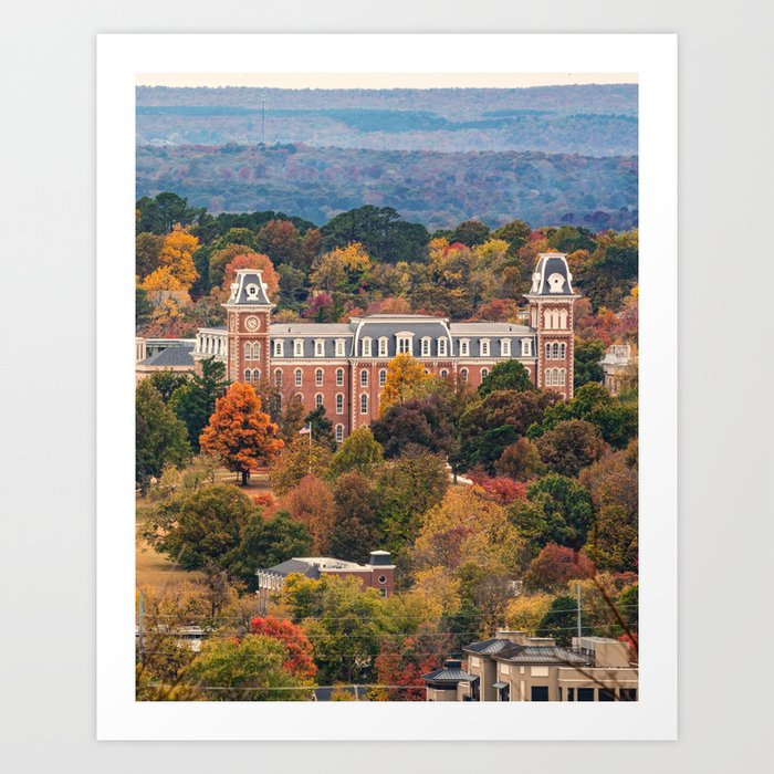 Old Main Serenade - A Fall Tapestry in Fayetteville Art Print
