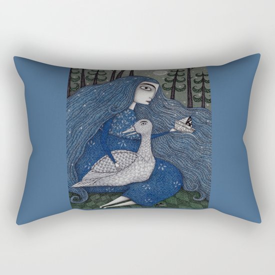 The White Duck Rectangular Pillow