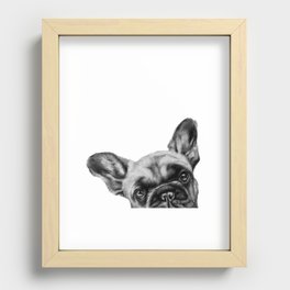 French Bulldog Print Recessed Framed Print