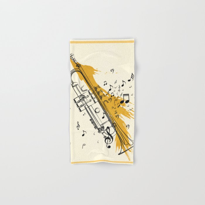 Abstract Minimal Musical Instrument 4 Hand & Bath Towel