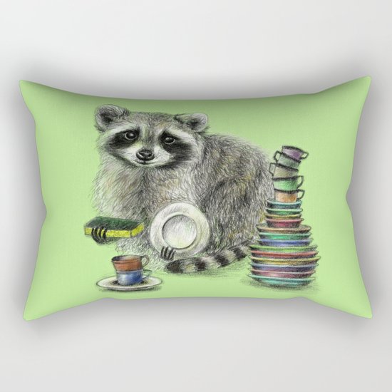 Raccoon Rectangular Pillow