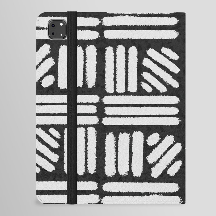 ethnic pattern vintage black and white_9 iPad Folio Case